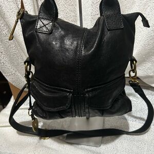 FOSSIL Elegant Black Leather Bag